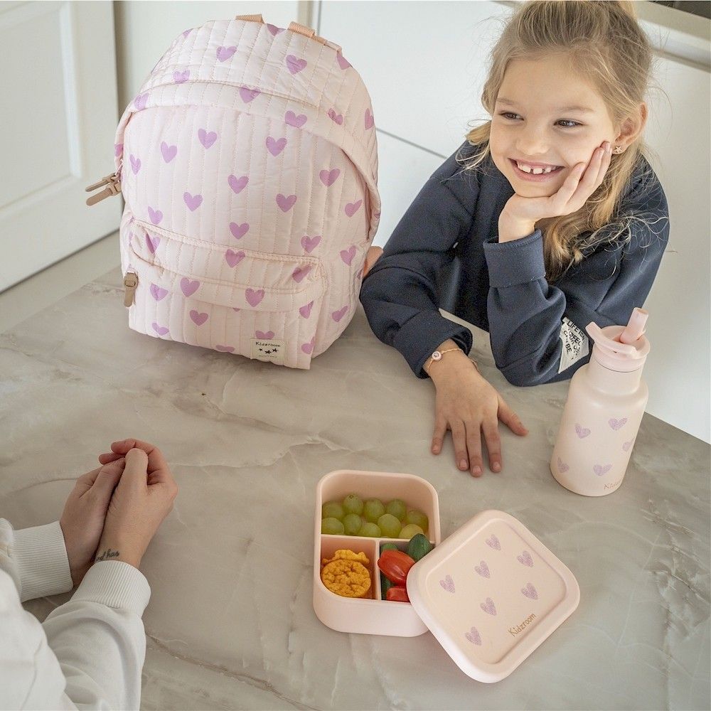 Gourde pour enfant 350 ml Kidzroom Coeur rose