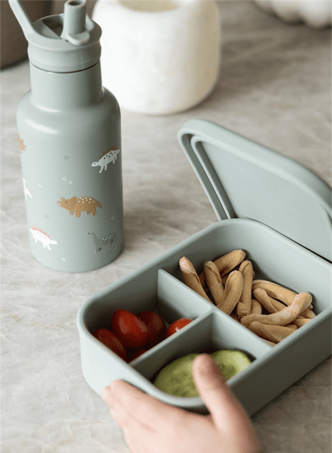 Lunch box compartiments silicone Kidzroom Dino vert