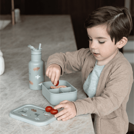 Lunch box compartiments silicone Kidzroom Dino vert