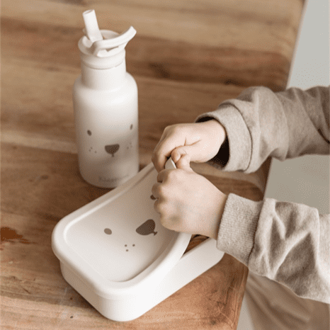 Lunch box compartiments silicone Kidzroom Ourson sable