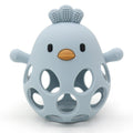 Balle de dentition bébé poussin en silicone Magni bleu