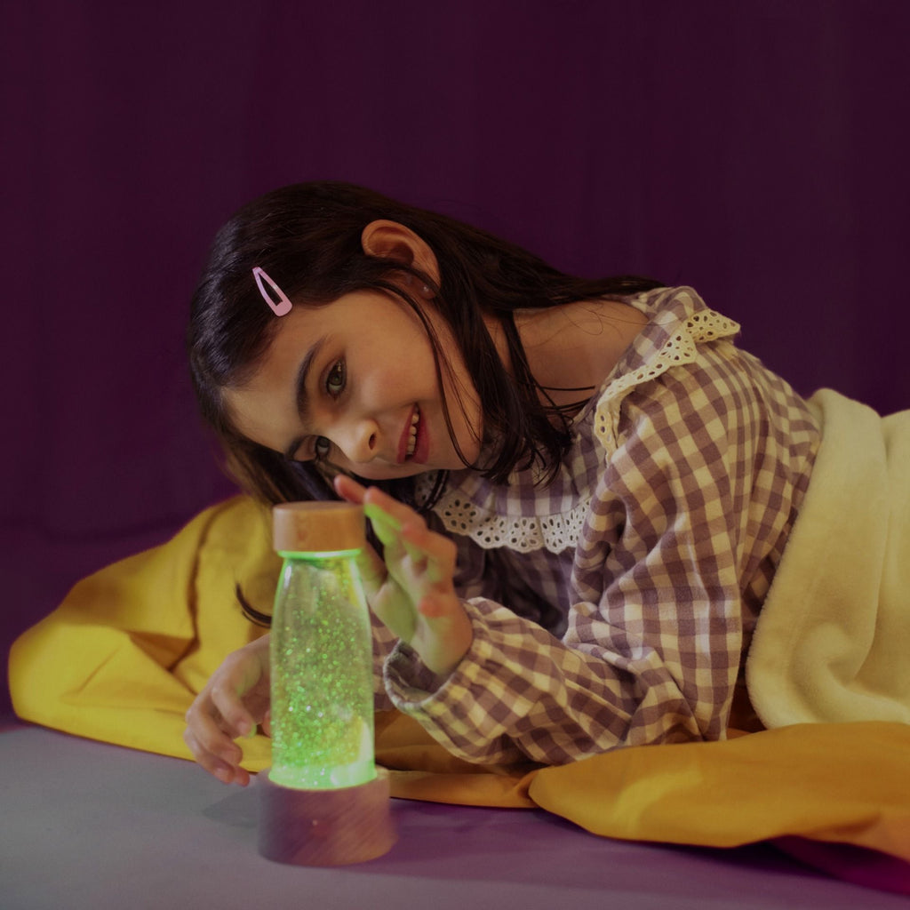 Lampe magique socle bouteille sensorielle Petit Boum