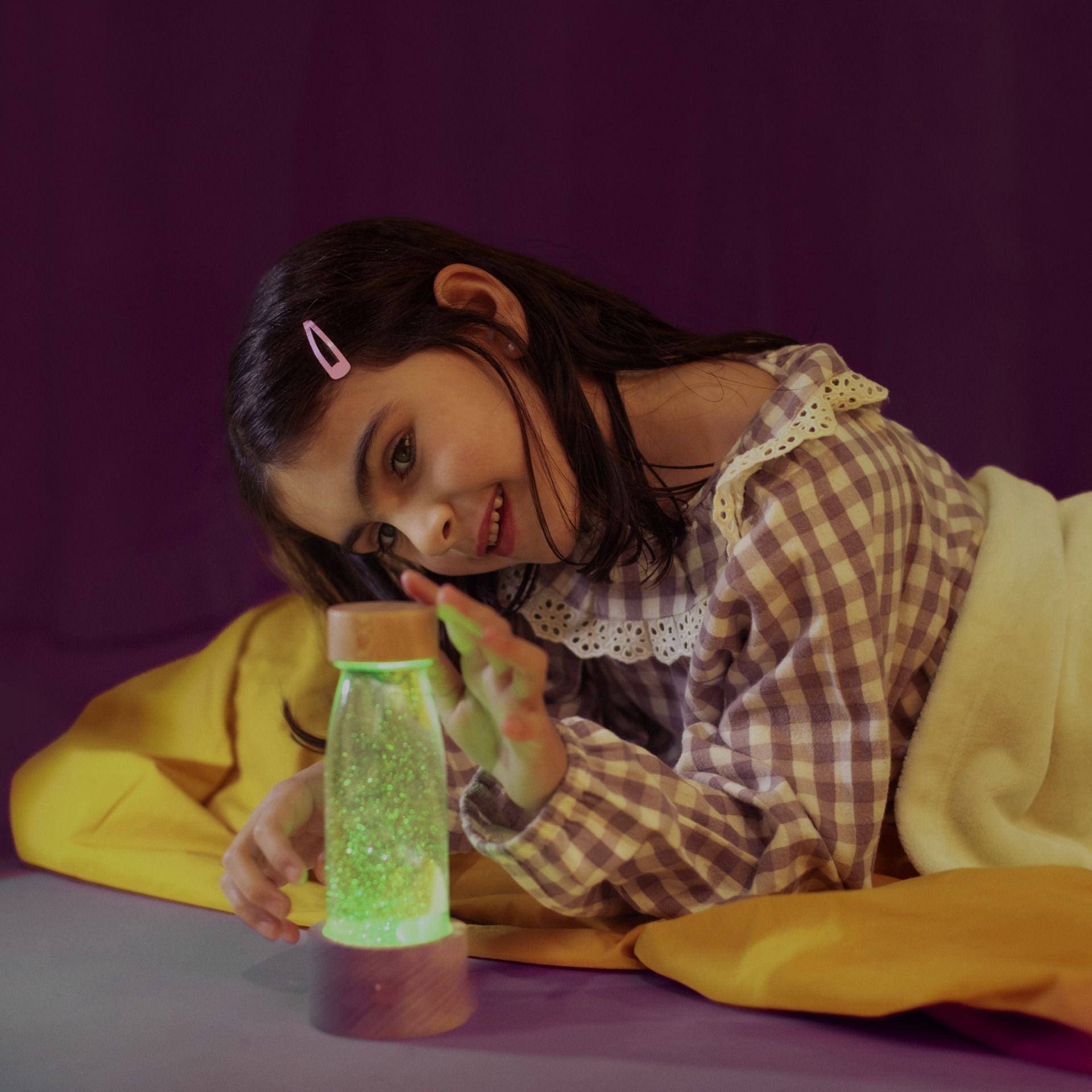 Lampe magique socle bouteille sensorielle Petit Boum
