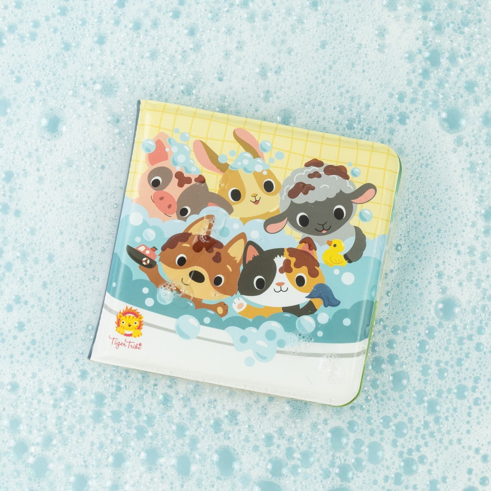 Livre de bain magique pour bébé Tiger Tribe ferme