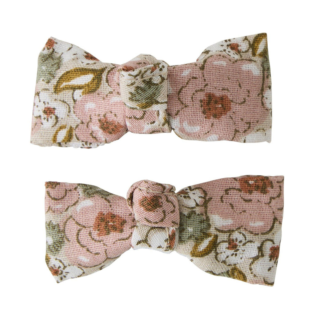 Lot 2 barrettes cheveux bébé fille gaze de coton BB&CO