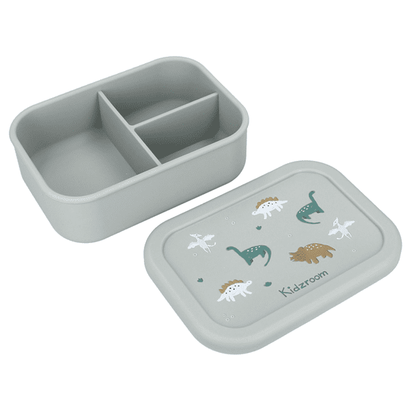 Lunch box compartiments silicone Kidzroom Dino vert