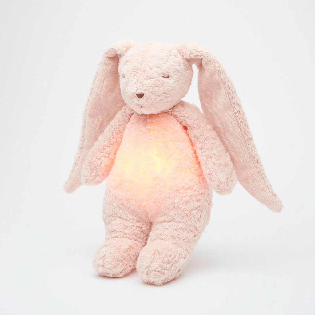 Peluche Lapin Nature Moonie 2.0 sons & lumières rose