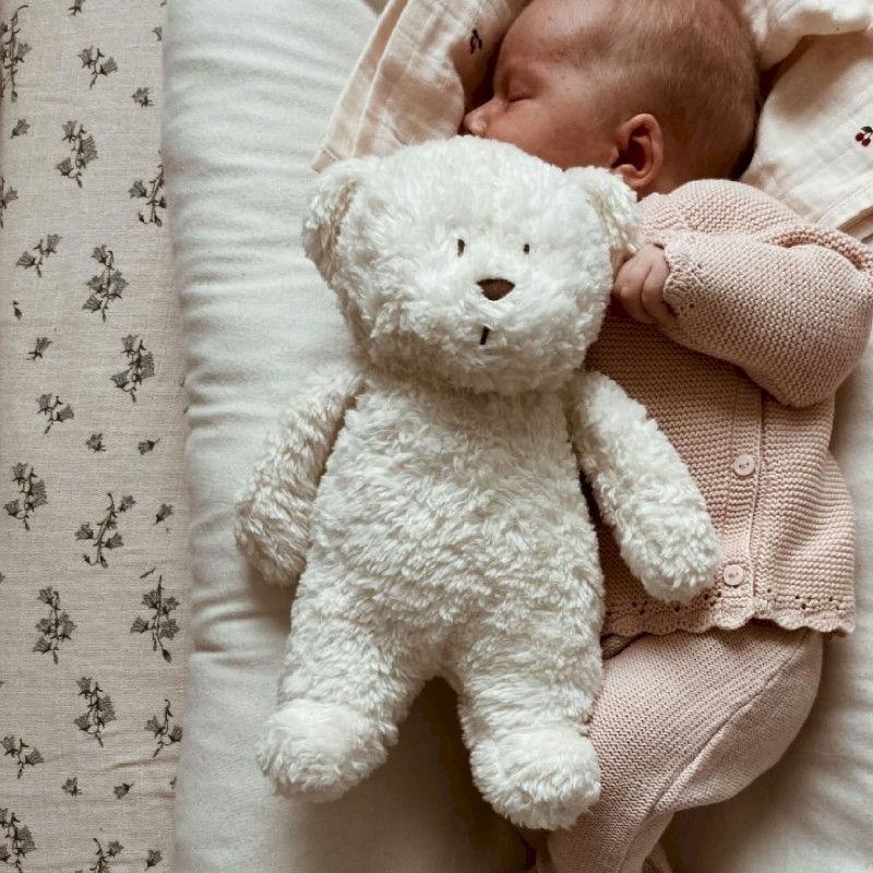 peluche ours vintage Moonie 2.0 sons & lumières blanc