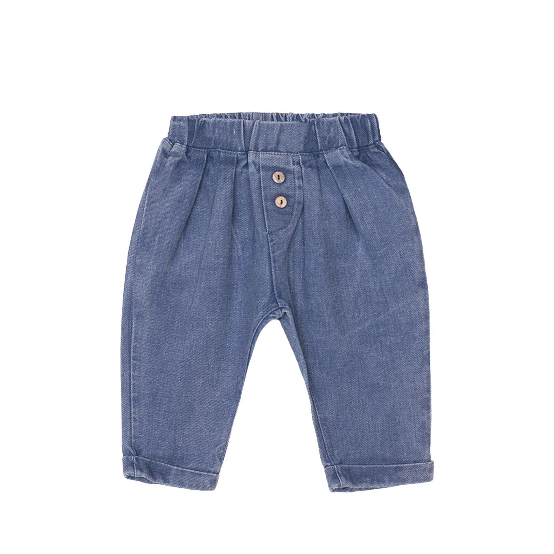 Pantalon été mixte denim bébé enfant Paco L.P.C. bleu