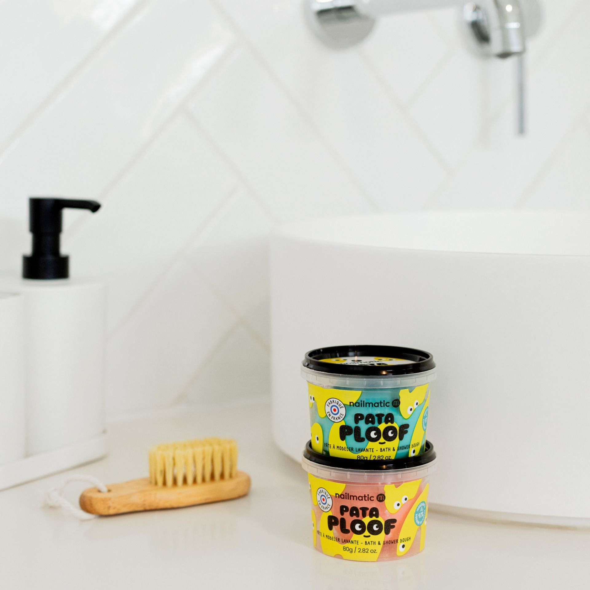 Pataploof Nailmatic Pâte à modeler de bain lavante rose