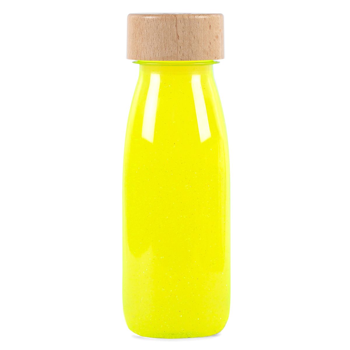 Bouteille sensorielle Petit Boum jaune fluo