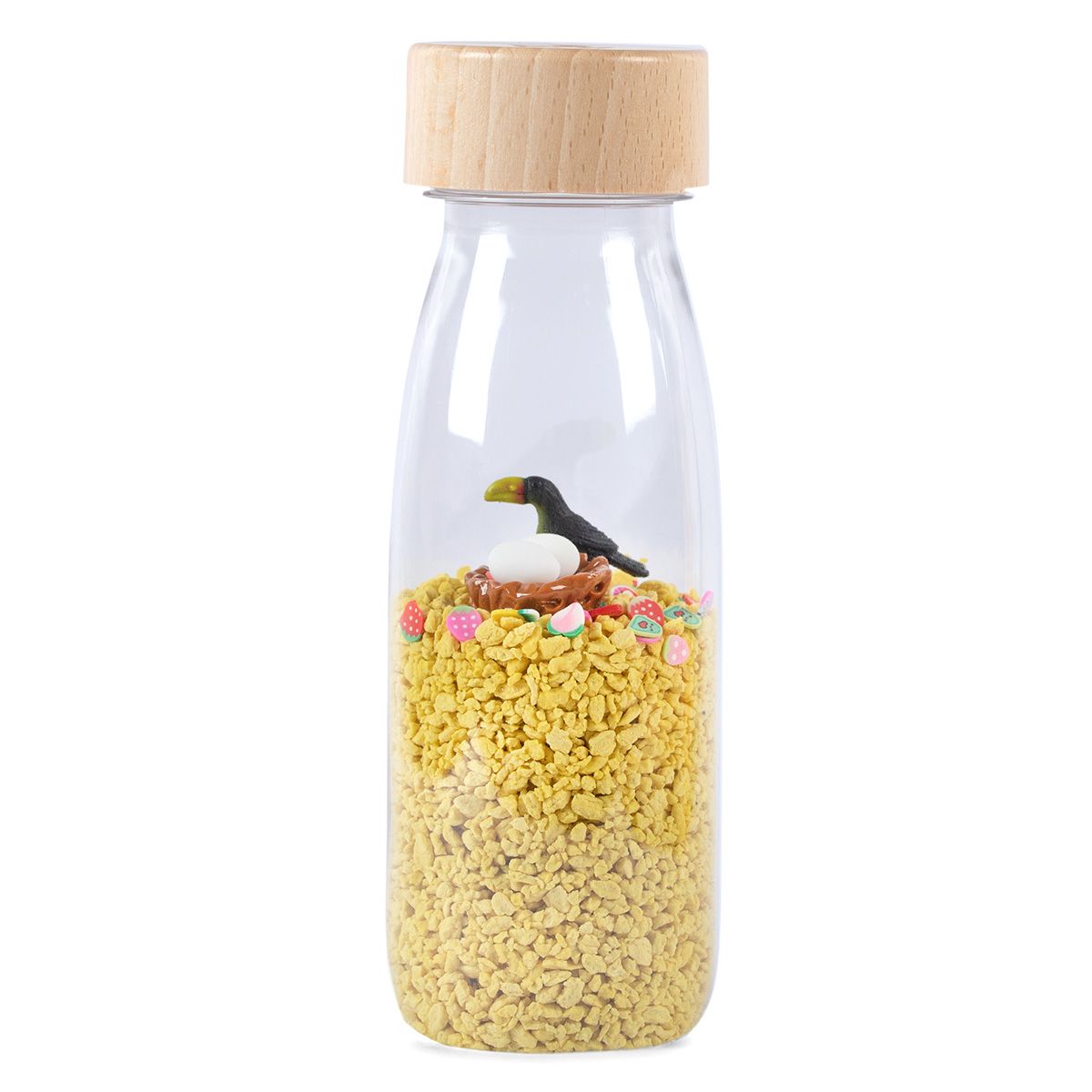 Bouteille sensorielle Petit Boum toucan