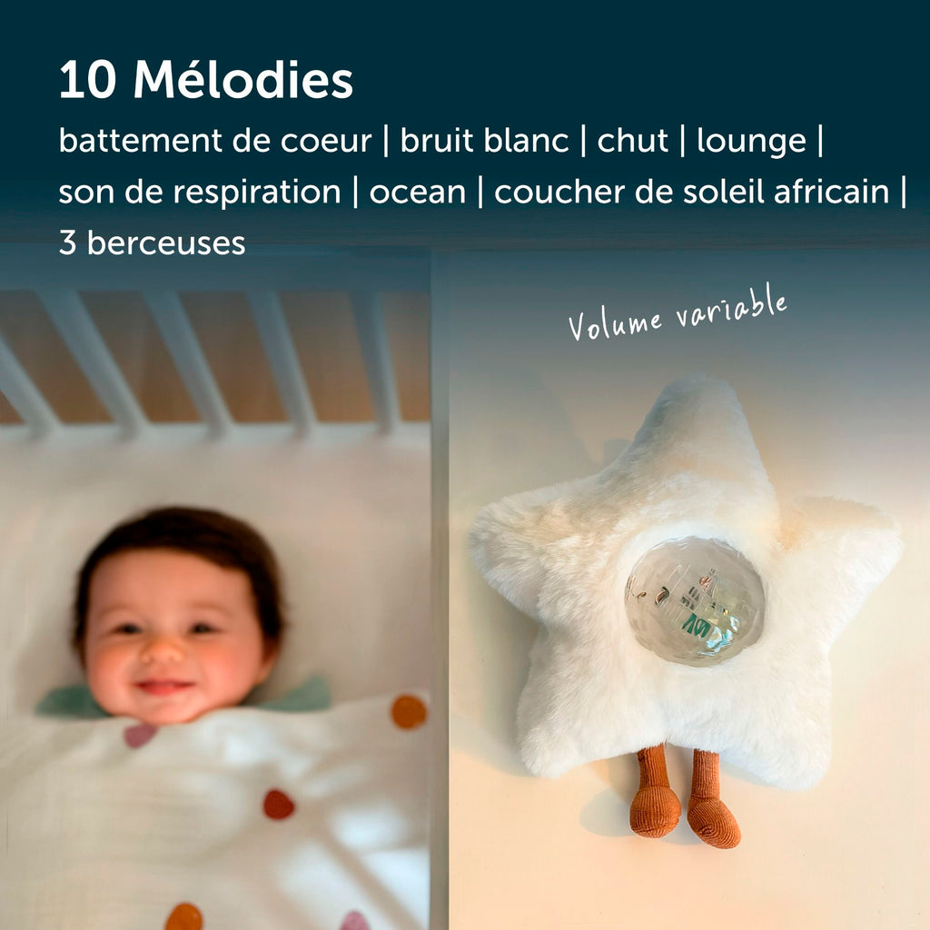 Projecteur Galaxy Zazu Veilleuse Étoiles Sons Apaisants