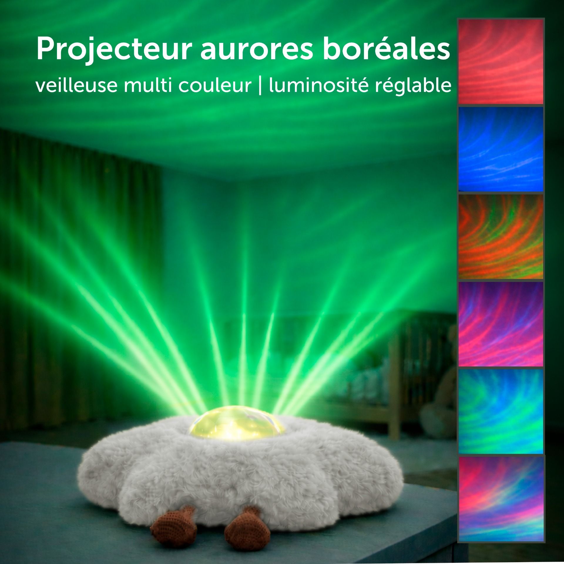 Projecteur Galaxy Zazu Veilleuse Étoiles Sons Apaisants