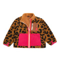 Veste polaire enfant fille Hello Hossy Léopard rose