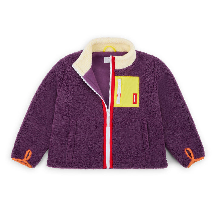 Veste polaire enfant fille Hello Hossy prune