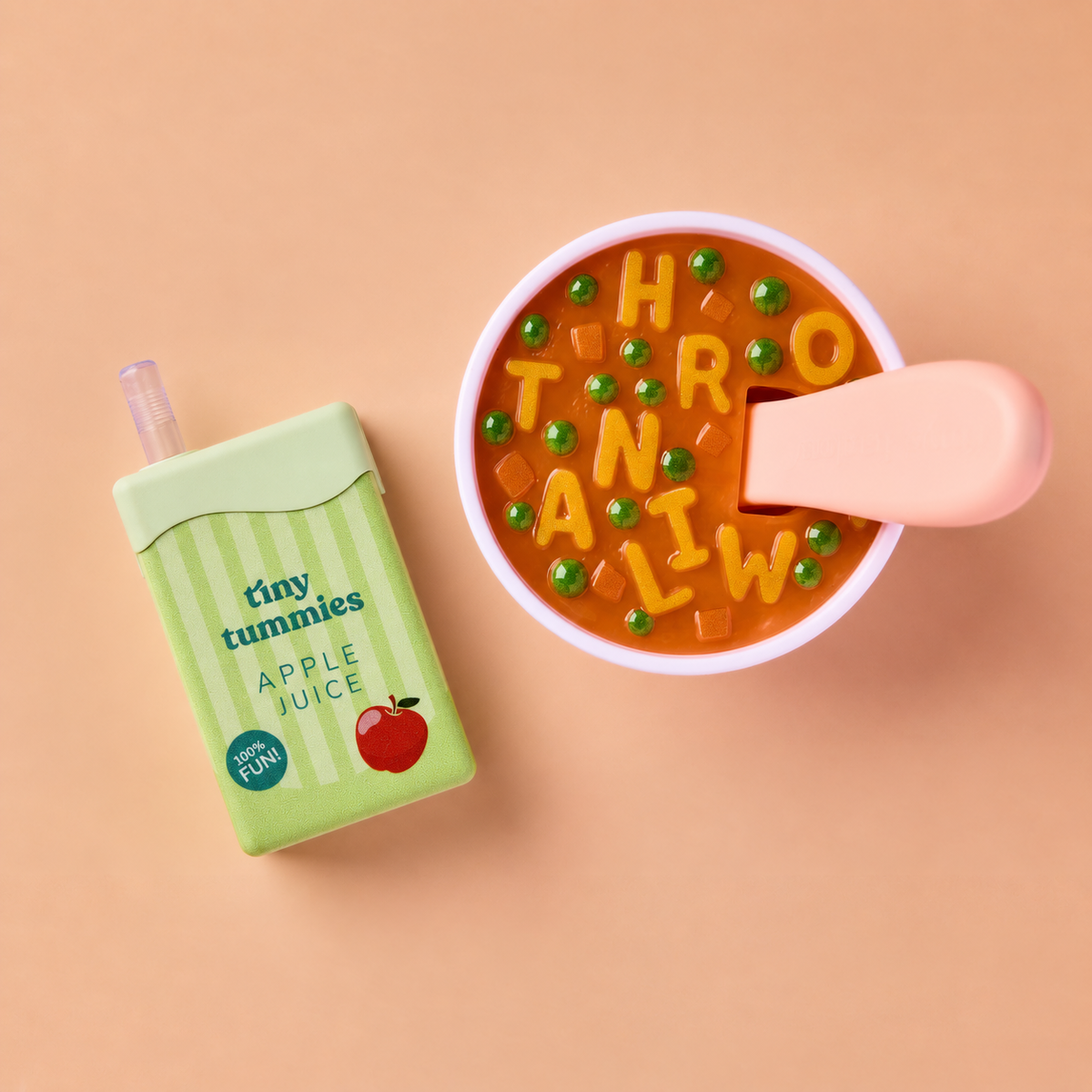 Lot jus pomme et soupe magique pour poupée Tiny Harlow