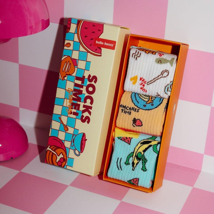 Coffret cadeau chaussettes enfant Hello Hossy food