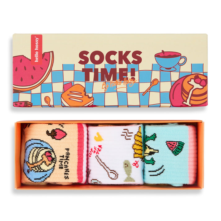 Coffret cadeau chaussettes enfant Hello Hossy food