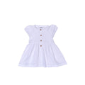 Robe été bébé fille col claudine BB&CO gaze coton blanc