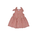 Robe évasée petits noeuds bébé fille BB&CO vichy pêche