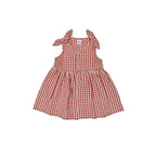 Robe évasée petits noeuds bébé fille BB&CO vichy pêche