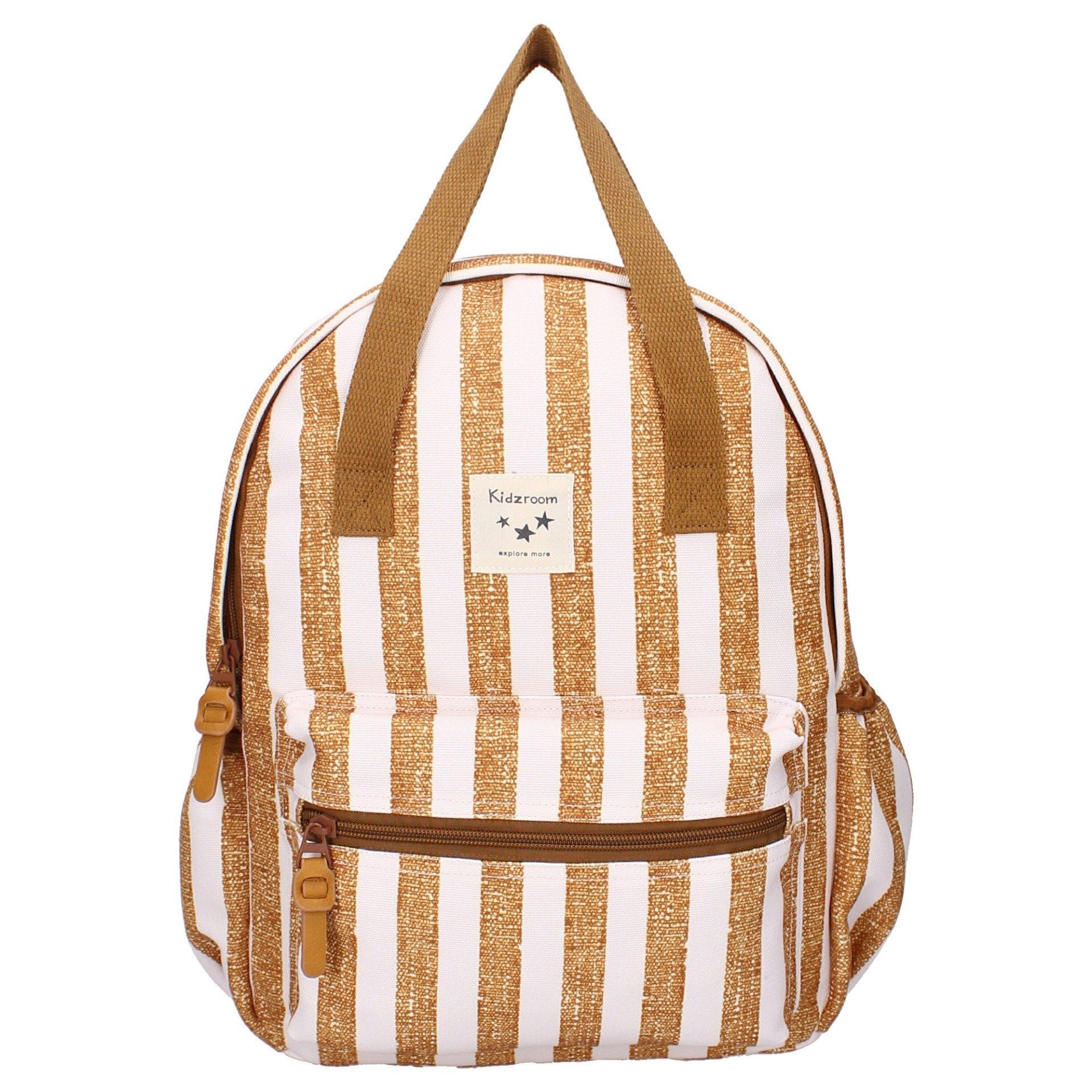 Sac à dos enfant à anses Kidzroom Rayures caramel