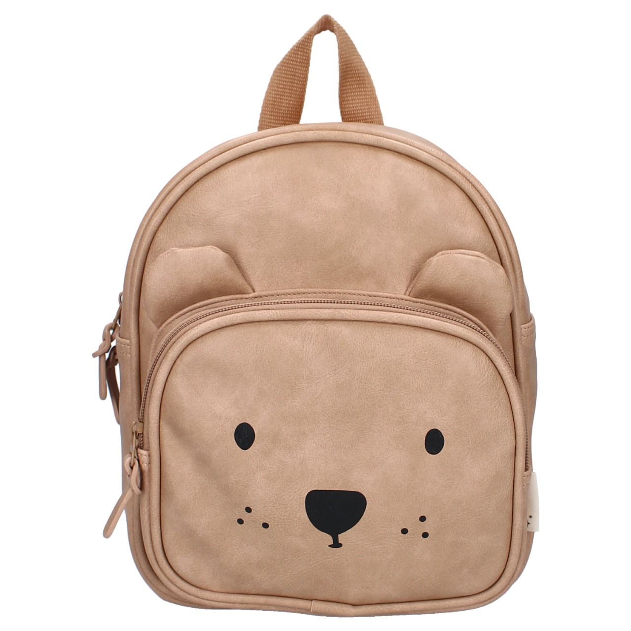 Sac à dos enfant Kidzroom ourson similicuir sable