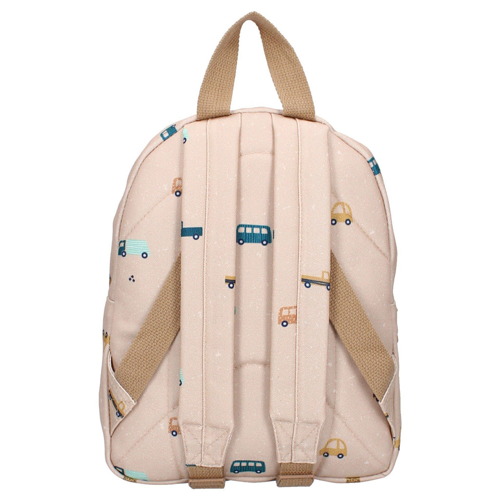 Sac à dos enfant Kidzroom voitures beige