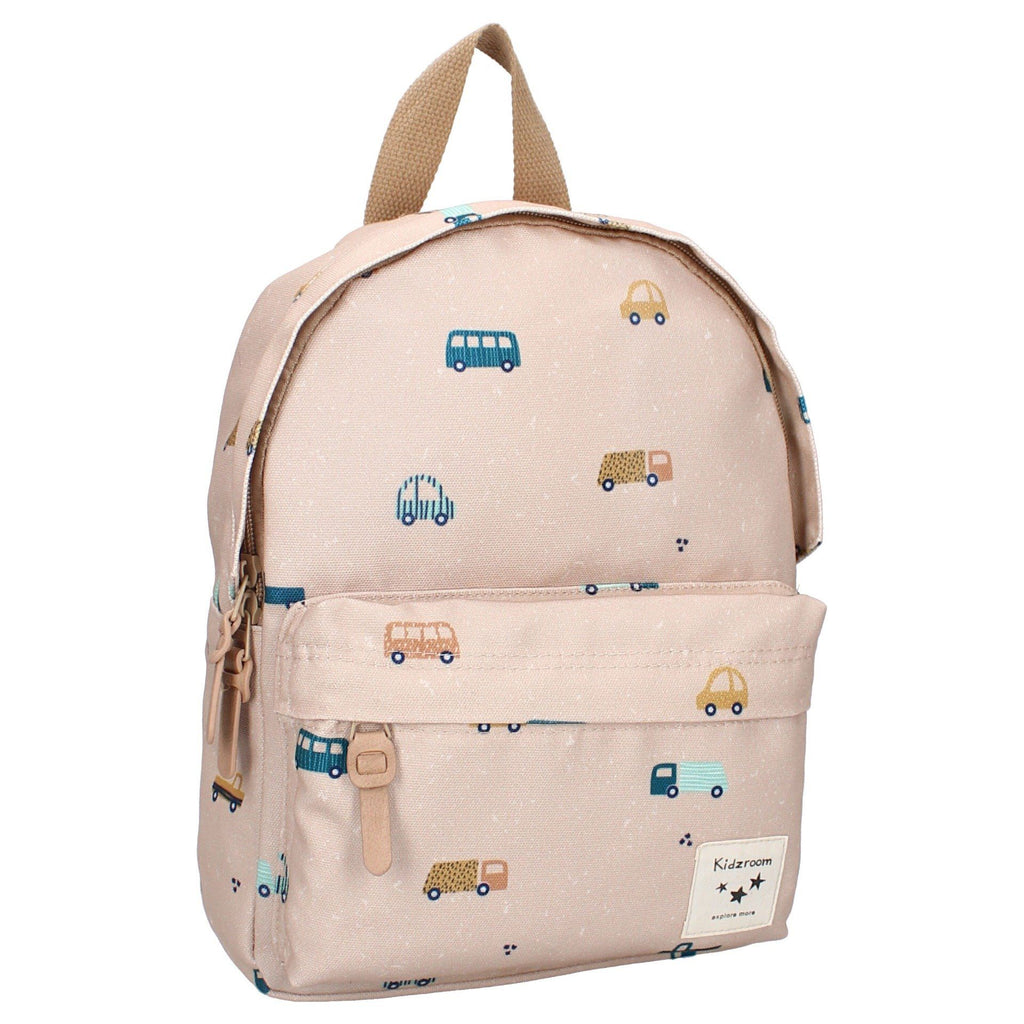 Sac à dos enfant Kidzroom voitures beige