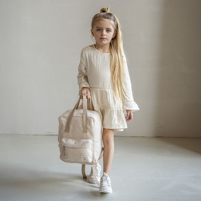 Sac à dos enfant Kidzroom Teddy bouclette beige