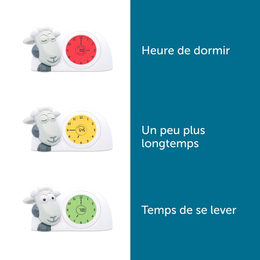 Réveil éducatif enfant Sam le mouton avec veilleuse Zazu