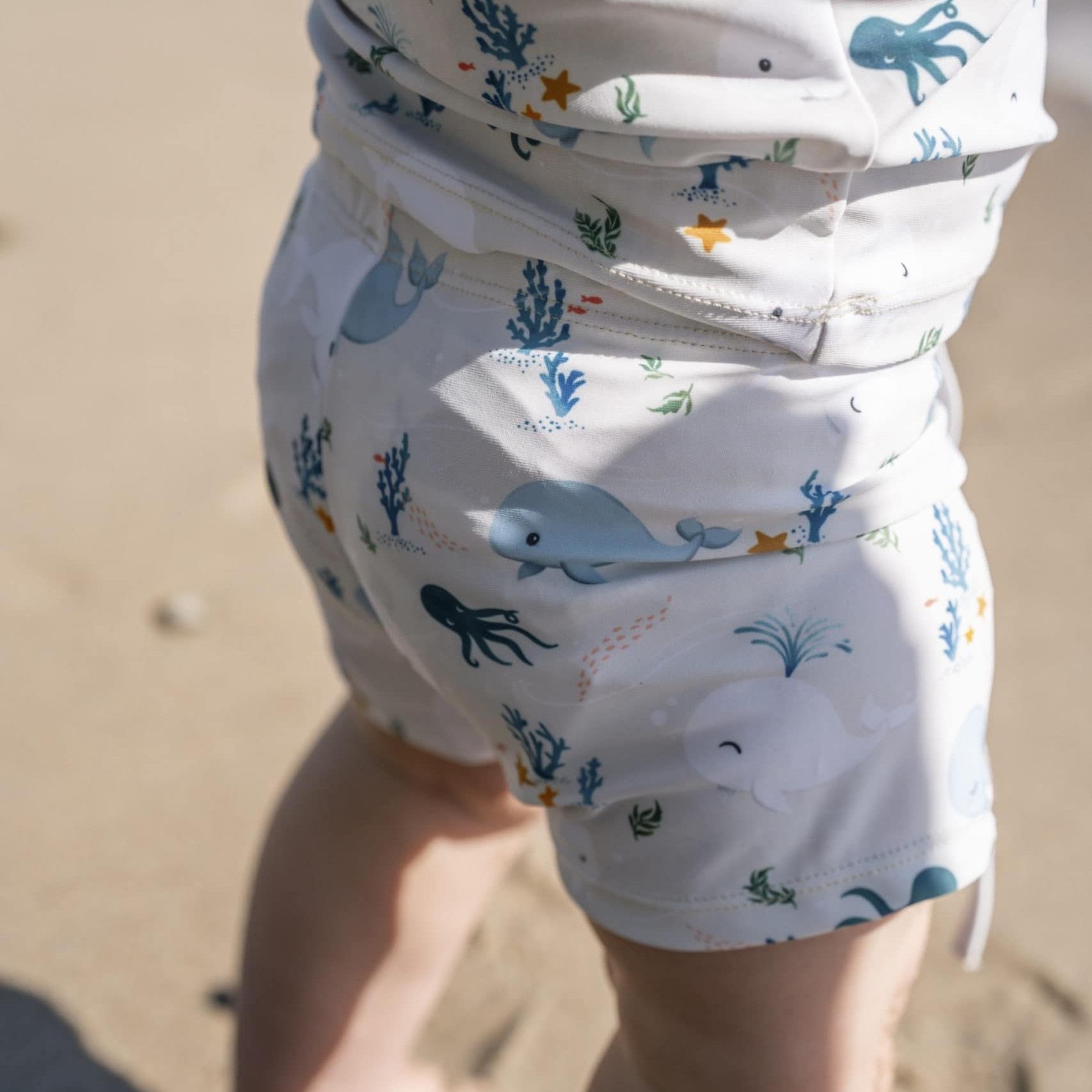 Short de bain anti-UV enfant Orla Filibabba Baleines