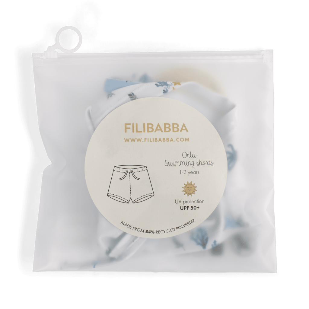 Short de bain anti-UV enfant Orla Filibabba Baleines