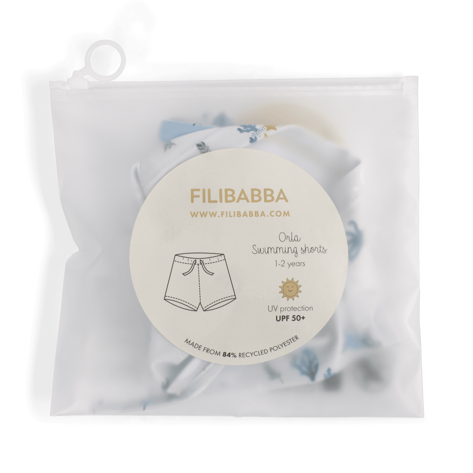 Short de bain anti-UV enfant Orla Filibabba Baleines