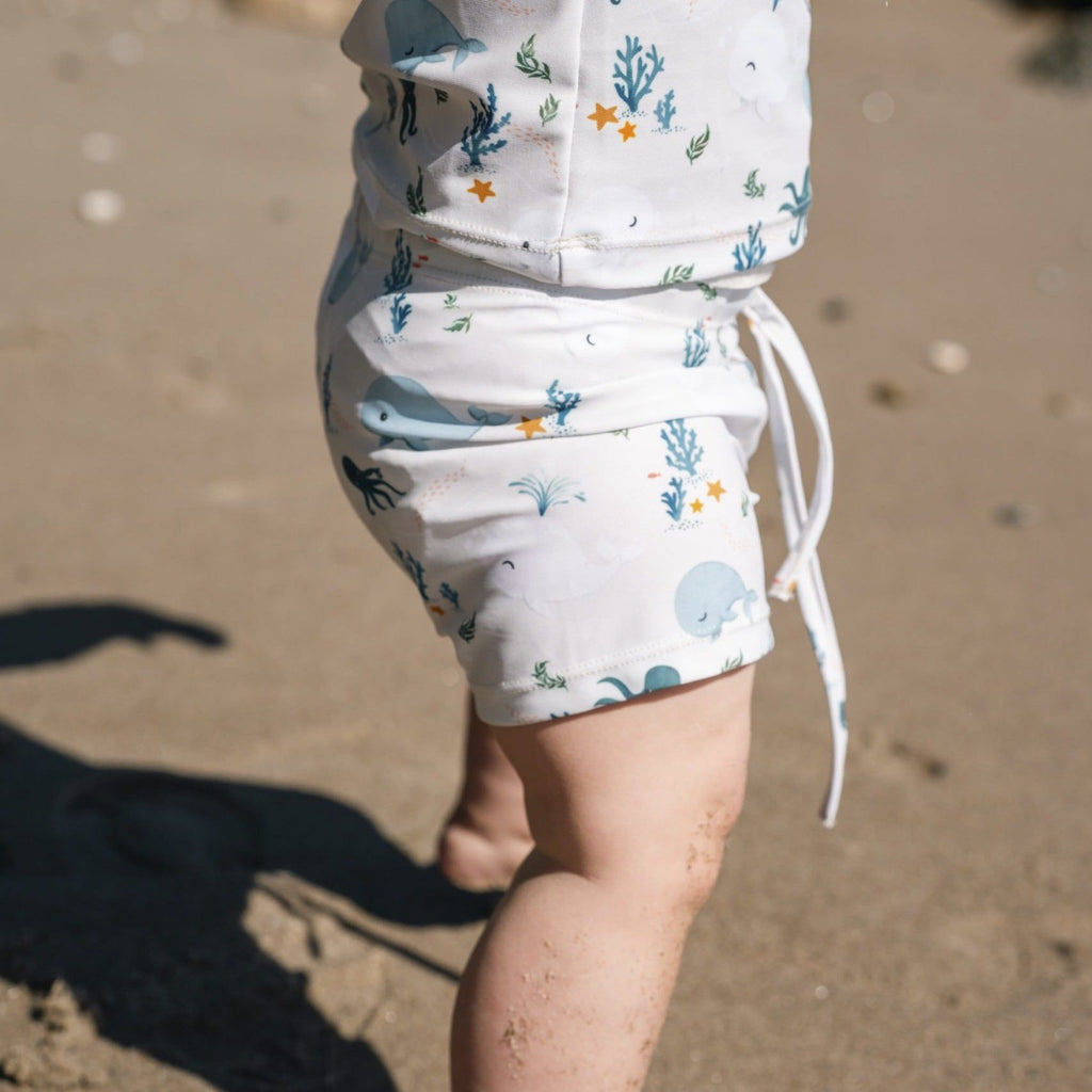 Short de bain anti-UV enfant Orla Filibabba Baleines