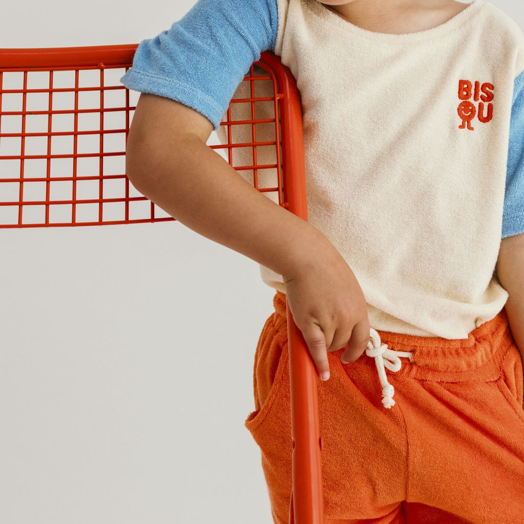 Short en éponge garçon Simon L.P.C. safran orange