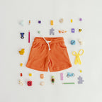 Short en éponge garçon Simon L.P.C. safran orange