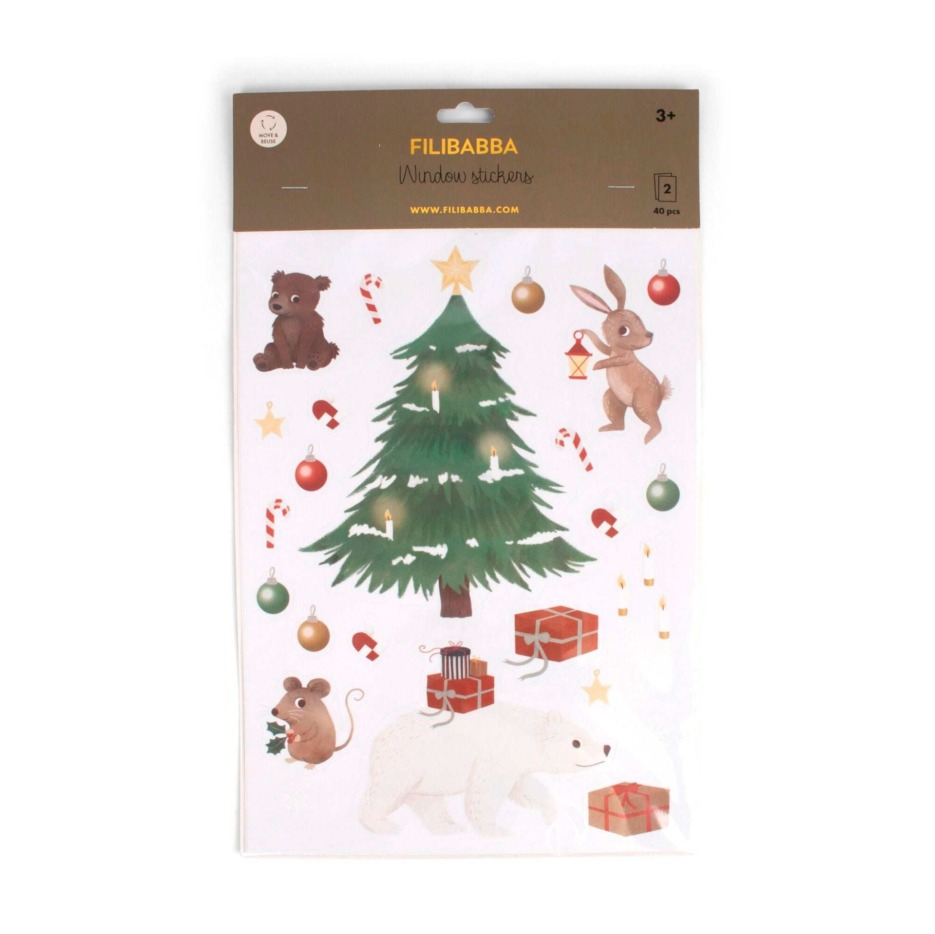 Stickers déco vitre Filibabba Merveilleux hiver Noël