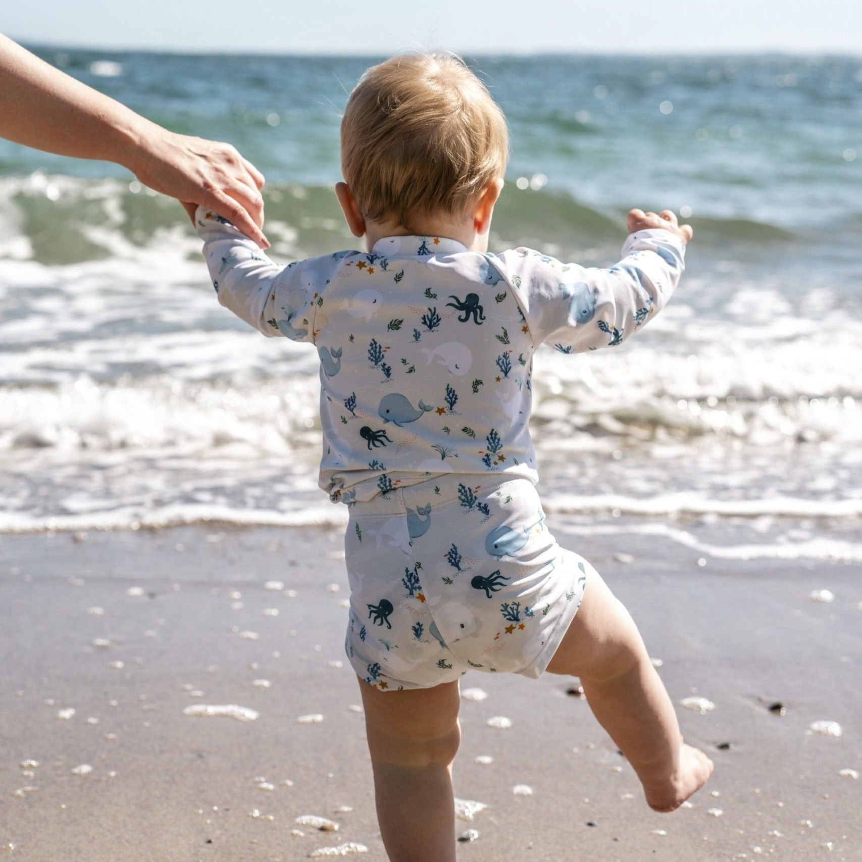 T-shirt anti-UV à manches enfant Nor Filibabba baleines