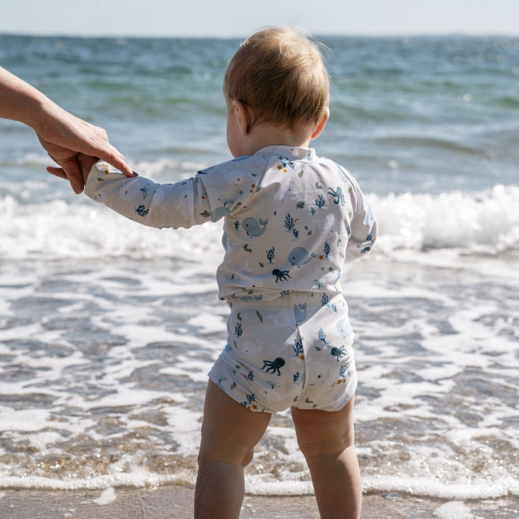 T-shirt anti-UV à manches enfant Nor Filibabba baleines