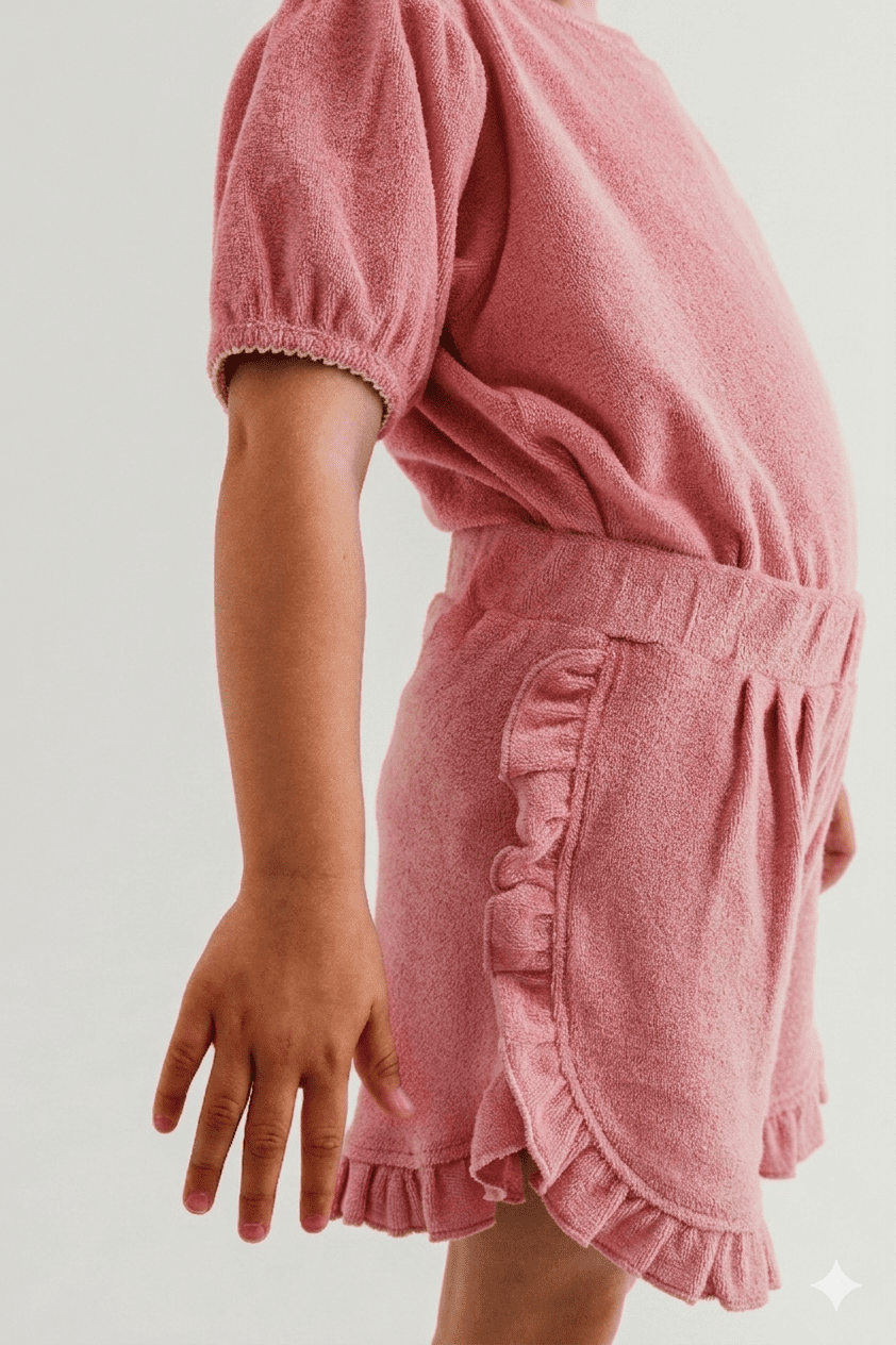T-shirt en éponge fille Thalia L.P.C. Rose Litchi