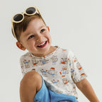 T-shirt été jersey coton bébé garçon Tom L.P.C. imprimé