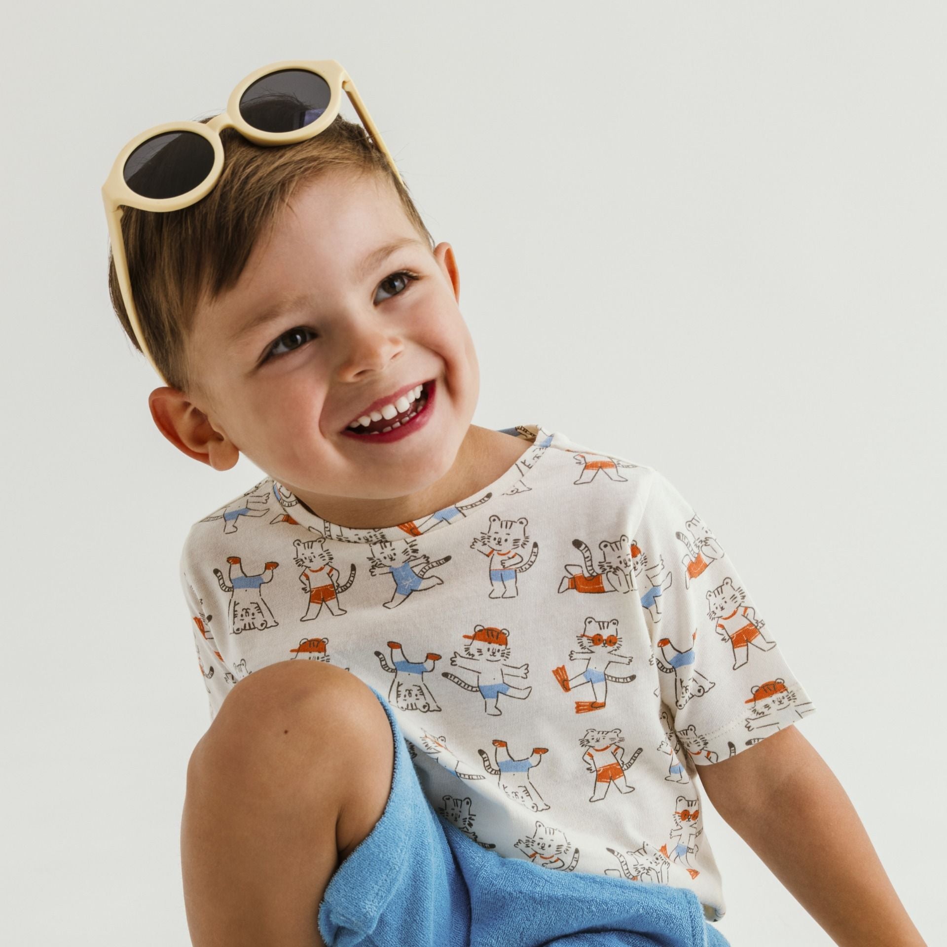 T-shirt été jersey coton bébé garçon Tom L.P.C. imprimé