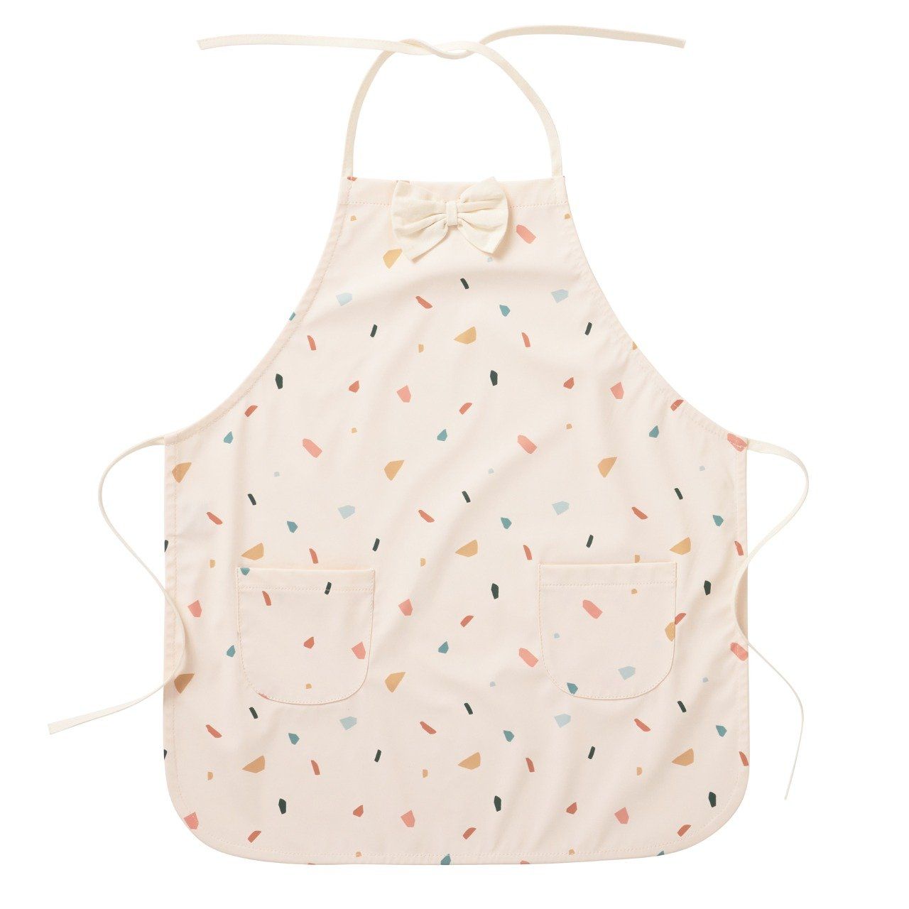 Tablier cuisine enfant BB&CO imperméable beige terrazzo