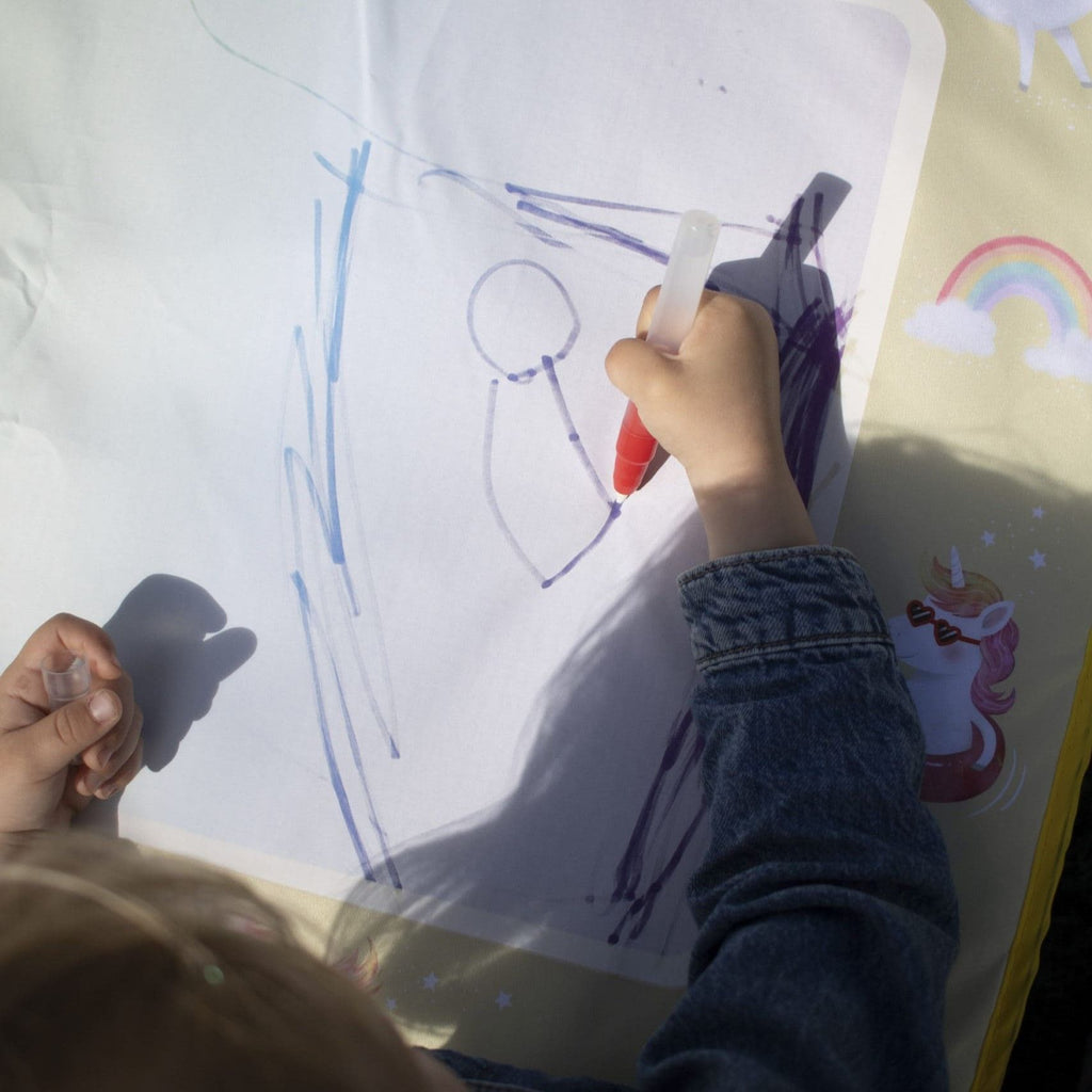 Tapis magique dessin à l'eau Filibabba Licorne jaune