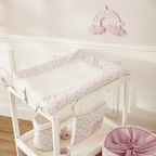 Décoration murale arc en ciel gaze de coton BB&CO fleurs