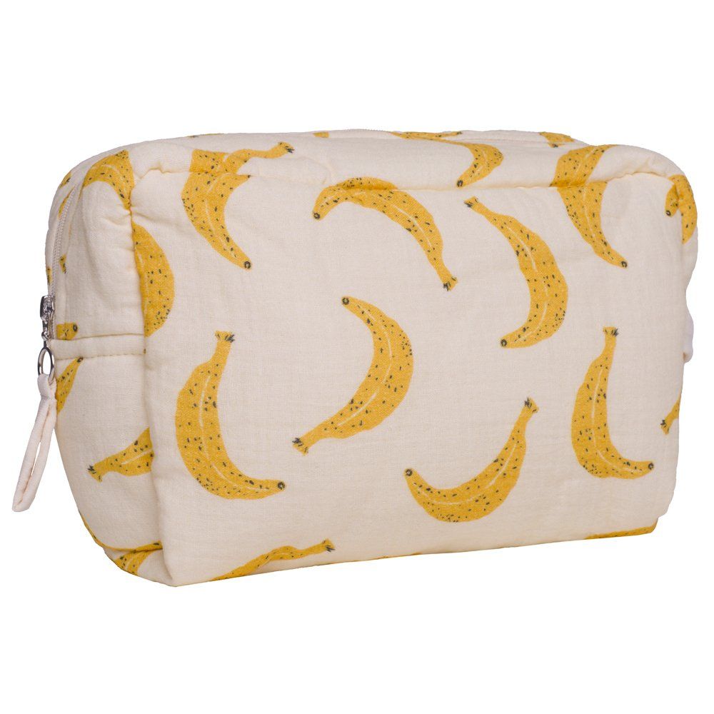 Trousse de toilette coton imperméable BB&CO bananes