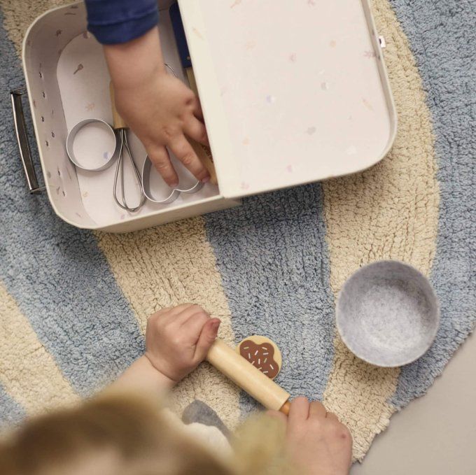 Valise jeu du petit patissier jouets en bois Filibabba