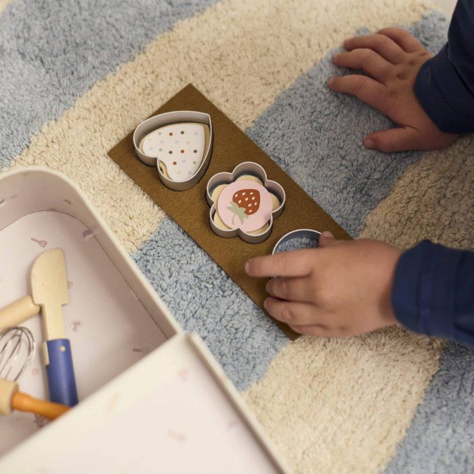 Valise jeu du petit patissier jouets en bois Filibabba